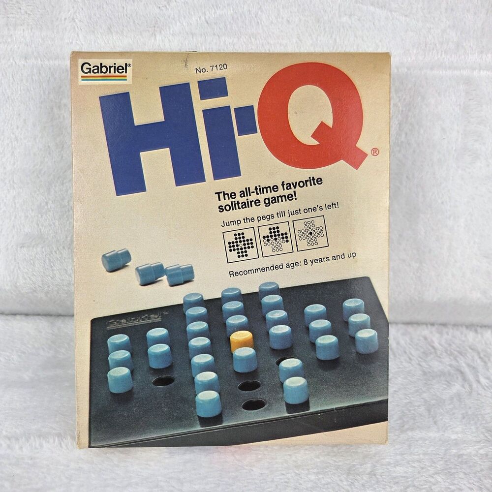 Vintage 1978 Gabriel Hi-Q Solitaire Peg Game No 7120 Complete USA